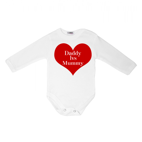 Carra Daddy vs Mommy бебешко боди